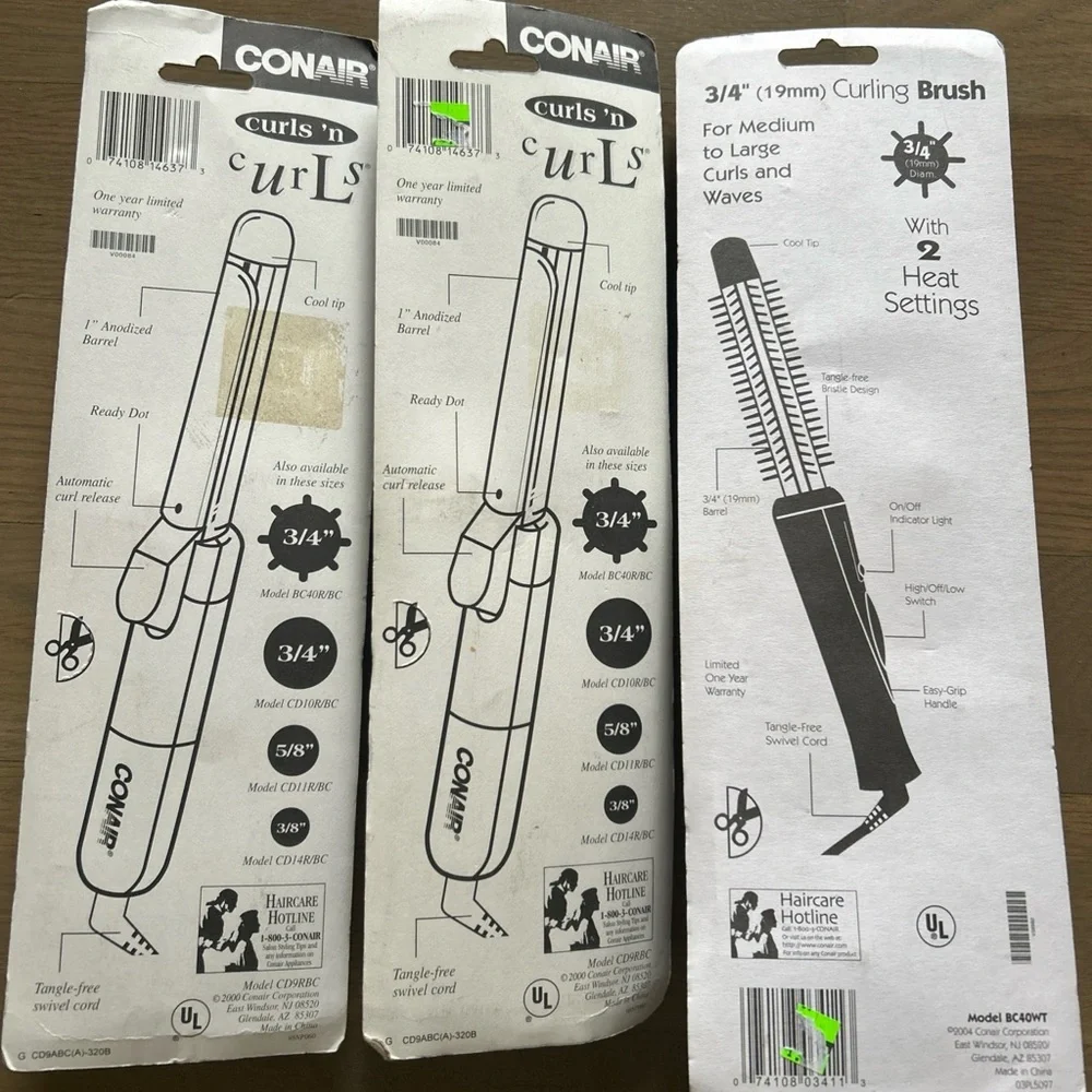 Lot of Conair Curling Irons